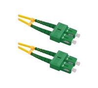 Qoltec - Cordon de raccordement - mode unique SC/APC (M) pour mode unique SC/APC (M) - 2 m - fibre optique - duplex - 9 / 125 micromètres - G.652D - sans halogène - jaune