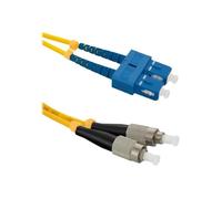 Qoltec Cordon de raccordement mode unique SC-UPC (M) pour mode unique FC-UPC (M) 3 m fibre optique 9 - 125 micromètres G.652D…