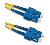 Qoltec - Cordon de raccordement - mode unique SC/UPC (M) pour mode unique SC/UPC (M) - 3 m - fibre optique - duplex - 9 / 125 micromètres - G.652D - sans halogène - jaune