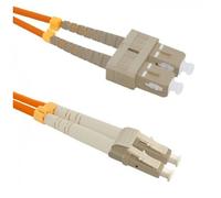 Qoltec - Cordon de raccordement - SC/UPC multimode (M) pour LC/UPC multimode (M) - 3 m - fibre optique - duplex - 50 / 125 microns - OM2 - sans halogène - orange