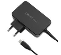 Qoltec GaN POWER PRO chargeur secteur | 1xUSB-C | 90W | 5-20V | 3-4.5A | Noir