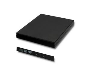 Qoltec Gehäuse/Einschub für optisches Laufwerk CD/DVD SATA | USB 2.0 | 12.7mm