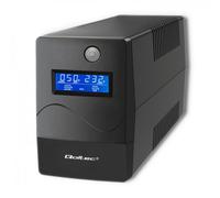 Qoltec Monolith UPS 1kVA Double-Conversion (Online) 600W, 2 Prises Type F, USB Type-B, Tension d'entrée 140-300V, Fréquence 50/60Hz