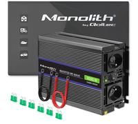 Convertisseur de tension - QOLTEC - 1500W/3000W - Onde sinusoïdale - Couleur noire