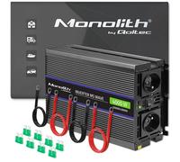 Qoltec Spannungswandler Monolith 4000 MS Wave | 12V auf 230V | 2000/4000W | USB