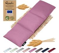 Qomfor - Sac de grains à chaleur sèche pour micro-ondes - Mauve - Coussin chauffant/oreiller chauffant pour micro-ondes à 3 compartiments - Poche chauffante pour la nuque et les épaules