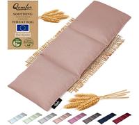 Qomfor - Sac de grains à chaleur sèche pour micro-ondes - Rose - Coussin chauffant/oreiller chauffant pour micro-ondes à 3 compartiments - Poche chauffante pour la nuque et les épaules