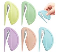 QOMJUFA 5Pièces Coupe Noeud Poil Chat, Coupe Noeud Chat Poil Long, Peigne Chat Chien Poil Long, Outil de Toilettage pour Poils Longs Bouclés pour Animal Domestique, Pet Knotting Comb