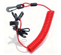 Qonsy Cordon d'arrêt d'arrêt de sécurité pour bateau avec 7 clés pour Yamaha Mercury Tohatsu Honda Suzuki Marine Moteur hors-bord Kill Switch Tether