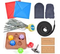 Qooloo Jeu Traditionnel Coréen, Gonggi Jack Stone Pebbles Set, Gonggi Korean Game, Traditional Korean Gonggi Game Set,Jouet éducatif Classique pour La Coordination œIl-Main Et Le Plaisir