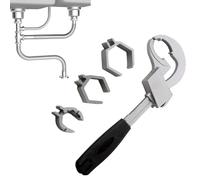 Qooplu Clé à Molette Multifonction pour Évier - Outil de Réparation de Tuyaux Réglable - Outil pour robinet sous évier - pour Espaces Étroits : Cuisine, Maison, Hôtel, Dortoir ou Appartement