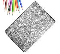 Qooplu Couverture à Colorier DIY - Plaids Lavables pour Canapé | Plaid de Coloriage Artistique et Créatif - pour, Familles, Amateurs de Loisirs Créatifs, Écoles Maternelles, Anniversaire, Fêtes,