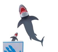 Qooplu Marque-pages 3D | Marque-page humoristique requin 3D,Marque-pages Créatifs Esthétiques - Idéal pour filles, adultes, enseignants, studio, école, bureau, maison, anniversaire