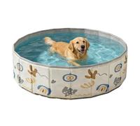 Qooplu Pliable pour Animaux Bassin Ronde Pliable Portable sans Gonflage | Mini piscine pour Pour Terrasse, Jardin, Intérieur et Extérieur, pour Chien, Chat et Chiot