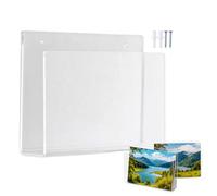 Qooplu Porte-Documents Mural,Rangement Transparent avec Vis | Porte-Brochures en Acrylique pour Montage Mur | Organisation pour Courrier, Documents et Salon, Salle de Bain, Bureau à Domicile