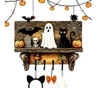 Qooplu Support à clés Gothique 4 Crochets Décoratifs Halloween Organisateur