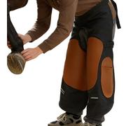 Qooplu Tablier de Maréchal-Ferrant Pour Soins Équestres - Protection Ajustable Résistante avec 2 Poches à Outils - Tablier de Soudure,pour Pompier Charpentier Mécanicien Travaux