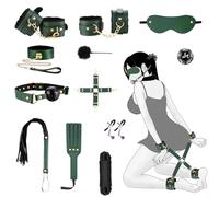 Qoosea 12 Pièces Kits de Bondage SM Erotiques Ensemble de Servitude, Sextoys Anal Plug Butt Plug Set pour Les Débutants Jouets Sexuels, BDSM Menottes Érotiques pour Couple Jouets Sexuels