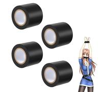 Qoosea Bande de Contention BDSM Bondage Réutilisable en PVC Statique pour les Couples 52.49ft de Longueur Idéal pour les Jeux Sensuels et les Aventures de Bondage(4 Paquets)
