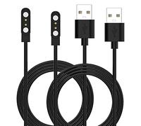 Qoosea Câble de Chargeur Compatible SW022 AGPTEK LW11 Ticwatch GTX/CXB01/Imlab kw66, Câble de Charge Montre Connectée USB, IP68 Waterproof Charger Adapter Cord, Câble de Recharge Magnétique[2 Pièces]