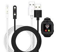 Qoosea Câble de Chargeur Compatible Xplora XG02, Câble de Charge Montre Connectée USB, IP68 Waterproof Charger Adapter Cord, Câble de Recharge Magnétique, Chargeur [2 Pièces]