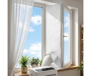 Qoosea Joint de Fenêtre pour Climatiseur, Portable Universelle Kit Calfeutrage pour Climatiseur Mobile Sèche-Linge, Étanche Tissu De Calfeutrage pour Fenetre Installation Facile (400CM)