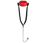 Qoosea Kit de Connexion avec Collier en Cuir et Crochet Anal en Acier Inoxydable, Ensemble Réglable pour Adulte, Emballage Discret