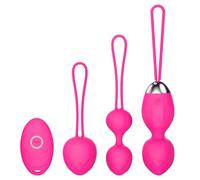 Qoosea Vibrateur Bullet Vibromasseur, Boules de Geisha Bullet Vibromasseurs avec 10 Modes Vibration, Oeuf Vibrant du Clitoridien Point G Sex Toys, pour Femmes Couple Adultes Jouets sexuels (Rose)