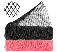 QOPAHI Éponge africaine nouée, filet exfoliant africain extensible avec nœuds, chiffon de lavage africain, éponge de douche pour le corps, éponge de bain, longueur extensible jusqu'à 170 cm (noir +