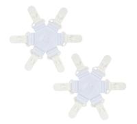 QOPAHI Lot de 2 draps démêlants avec 6 clips, housses de couette/couvertures contre les nœuds, les torsions et les bouloches dans le sèche-linge, la machine à laver et le sèche-linge, 2 pièces (blanc)