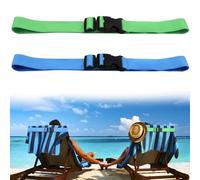 QOPAHI Lot de 2 sangles réglables pour chaise longue avec boucle - Bandes élastiques pour chaises de plage et de piscine, porte-serviettes portables pour fixer les serviettes de plage