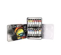 QOR Aquarelle Set découverte Couleurs Extra Fine, Métal, Assorties, 5 ml (Lot de 12), 60 Pièces