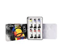 QOR - Set Découverte de 6 Couleurs Aquarelles Vibrantes - Palette Basique en Tube de 5 ml - Qualité Beaux-Arts pour Artistes et Étudiants - Q00001