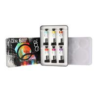 QOR - Set Découverte de 6 Couleurs Aquarelles Vibrantes - Palette Vive en Tube de 5 ml - Qualité Beaux-Arts pour Artistes et Étudiants - Q00003