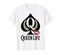QOS Queen of Spades T-Shirt Graphique avec Valeur