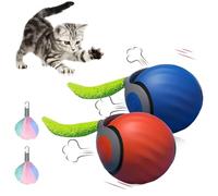 Qosigote 2025 Jouets Interactifs pour Chats, Jouet Intelligent pour Chat, Jouet pour Chien, Balle Roulante Automatique pour Chats Et Chiens, Soulage L'anxiété (2PCS)
