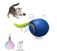 Qosigote 2025 Jouets Interactifs pour Chats, Jouet Intelligent pour Chat, Jouet pour Chien, Balle Roulante Automatique pour Chats Et Chiens, Soulage L'anxiété (Bleu)