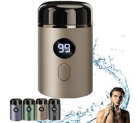 Qosigote 2025 New Mini Carry-On Electric Shaver, Mini Shave Portable Electric Shaver, Mini Portable Electric Shaver, Usb Rechargeable Waterproof Electric Razor (Brown)