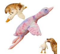 Qosigote 2026 Upgraded Large Plush White Duck Dog Toy, Giant Duck Dog Toy for Large Dogs, Goose Dog Toys and Sleep Pillow for Chewing, Playing (Colorful,1.3m)