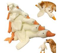 Qosigote 2026 Upgraded Large Plush White Duck Dog Toy, Giant Duck Dog Toy for Large Dogs, Goose Dog Toys and Sleep Pillow for Chewing, Playing (White,50cm)