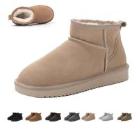 Qosigote Aurora Hikari Wolkis 2.0 Winter Boots Women, Sturdy & Stylish Mini - Boots For Women, Water Resistant Ankle boots, Anti-slip sole (Sand,43)