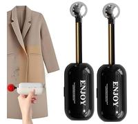 Qosigote Cleanglide Reusable Sticky Roller Ver, Handyroller Reusable Sticky Roller, Sticky Roller,Reusable Lint Roller, Portable Sticky Roller Washable Lint Roller (2pcs-Black)