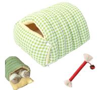 Qosigote Cozy Monster Cat Bed, Cave Style Pet Bed, Cat Beds for Indoor Cats with Removable & Washable Cushioned, Wrap Your Fur Baby in Cloud-Like Warmth (Green-A,50 * 40 * 28cm)