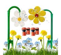 Qosigote Crazy Daisy Sprinkler, Flower Sprinkler with 1/4'', 1/6''Adapter, 360° Rotating Sunflower Lawn Sprinkler for Yard, Lawn & Garden Irrigation (2PCS-C)