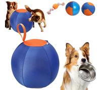 Qosigote CurveaBall - Balle Interactive Ultra-Résistante, Balle de Troupeau pour Chien, Stimule l’Instinct Naturel de Poursuite des Chiens Actifs, Grande Taille, Housse & Pompe Incluses (S(45CM),B)