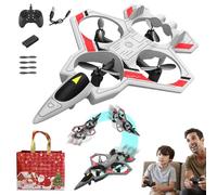 Qosigote Flip Jet Pro, High-Speed Remote Control Fighter Jet, Stunt Rc Fighter 360° Rolling Vertical Takeoff Landing, Auto-Hover, 3 Speed Modes Colorful LED, Create New Flying Fun (C)