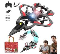 Qosigote Flip Jet Pro, High-Speed Remote Control Fighter Jet, Stunt Rc Fighter 360° Rolling Vertical Takeoff Landing, Auto-Hover, 3 Speed Modes Colorful LED, Create New Flying Fun (D)