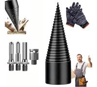 Qosigote Foret Fendeur De Bûches 3 en 1, 32/42/50mmforet Fendeur De Bois Ou De Bûches, Efficace Et Polyvalent, Fendez sans Effort, Gagnez du Temps, Adapté À Tous Types De Perceuses (50 mm)