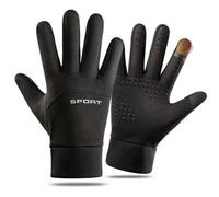 Qosigote Gants Thermiques 2.0, Gants Hiver, Gant De Travail Homme Femme, Écran Tactile, Résistants Au Vent Et À l'eau, Cyclisme, Course À Pied, Activités Extérieures (Noir,Large)