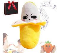 Qosigote Interactive Music Plush Toy, Banana Plush Musical Sensory Toy with Sounds, Support Clapping, Tapping and Rhythm Battle Gameplay, Perfect for Parent-Child Bonding,Family Party Moments (C)